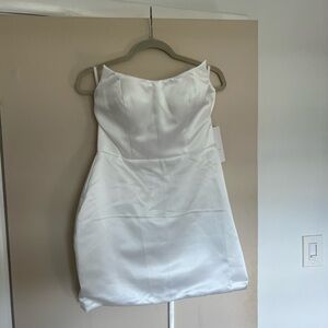 Amazon Strapless White Dress